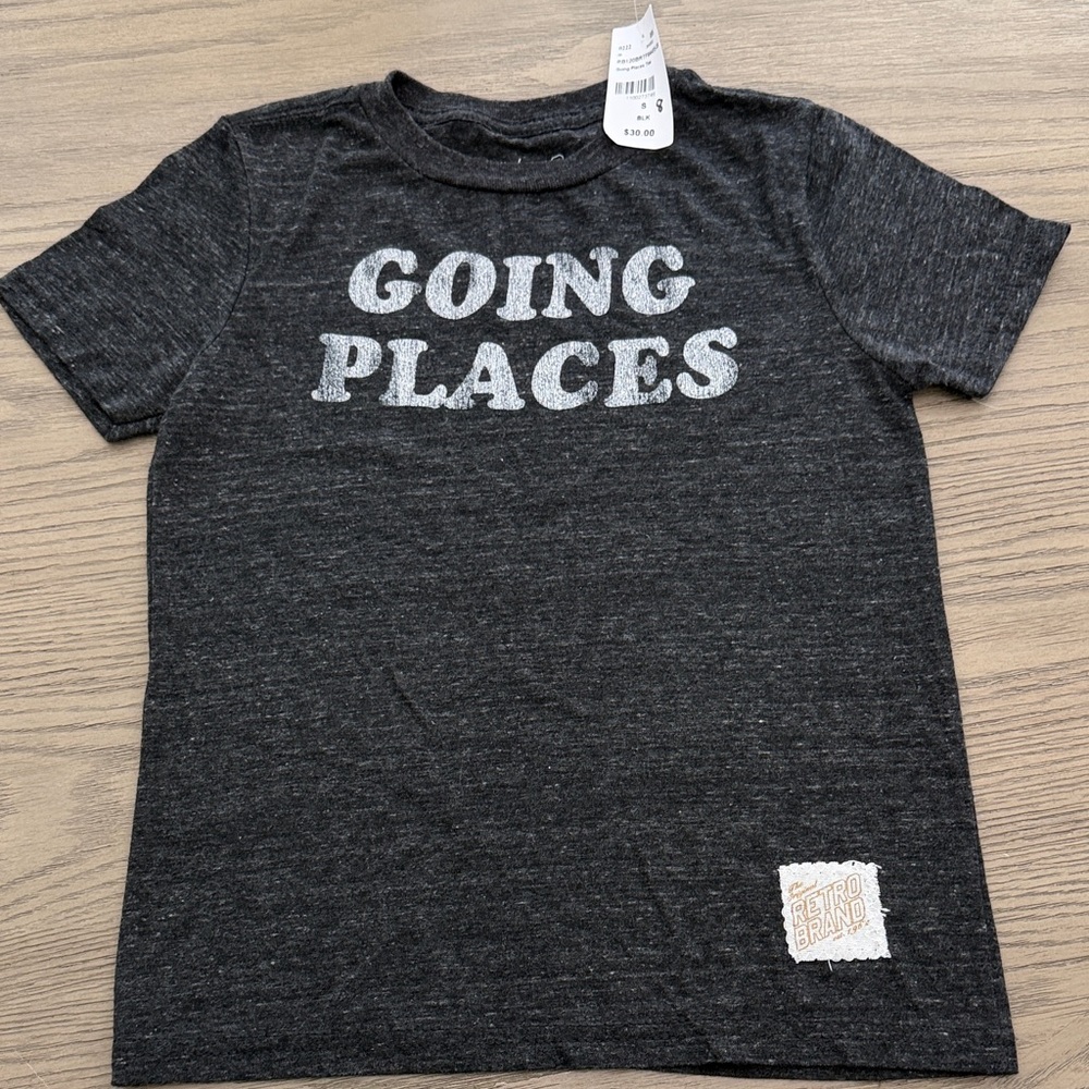 Kids (sz YS) The Original Retro Brand - Going Places- Tri-blend Tee